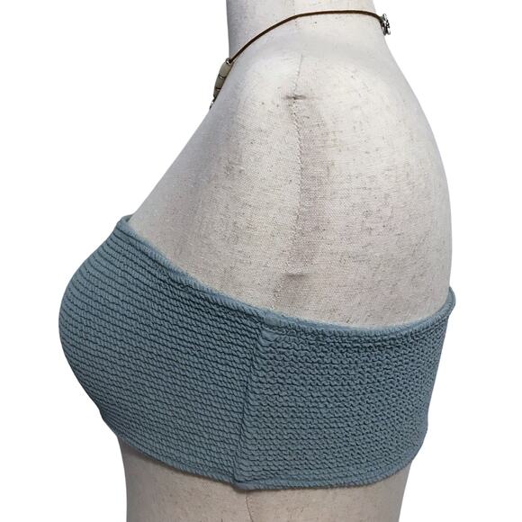 LA Hearts by Pacsun NWT Teal Bandeau Swim Top Women L - Picture 4 of 6